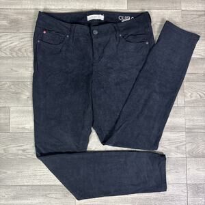 SLINK Jeans Faux Suede High Rise Curvy Skinny Jeans Black sz 14